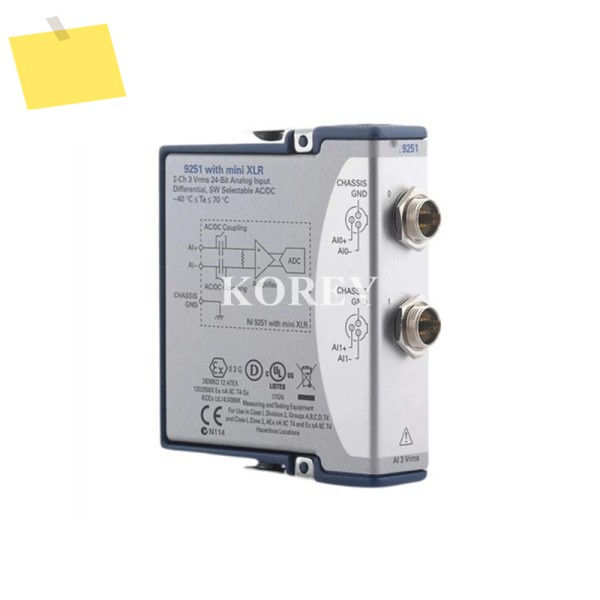 NI-9251 전압 입력 모듈, 미니 XLR 커넥터, 783814-01 스폿 제품 이미지