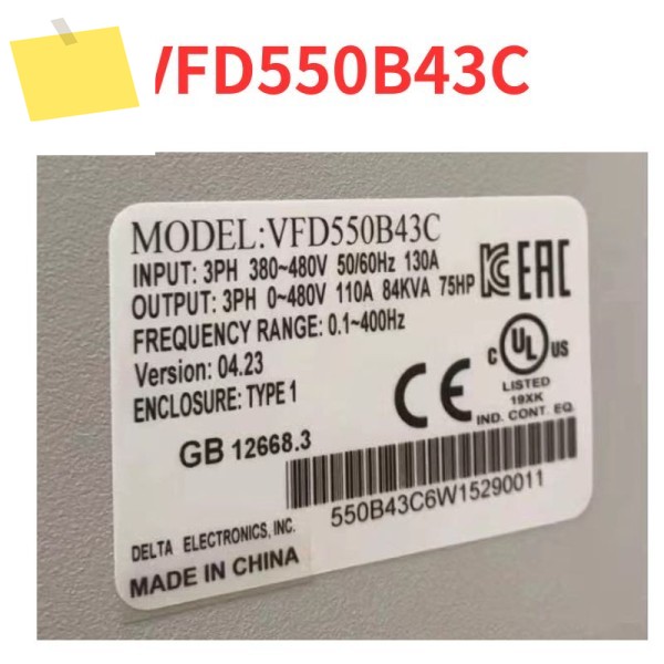 100% 신품 VFD550B43C 주파수 변환기 테스트 완료 OK 제품 이미지