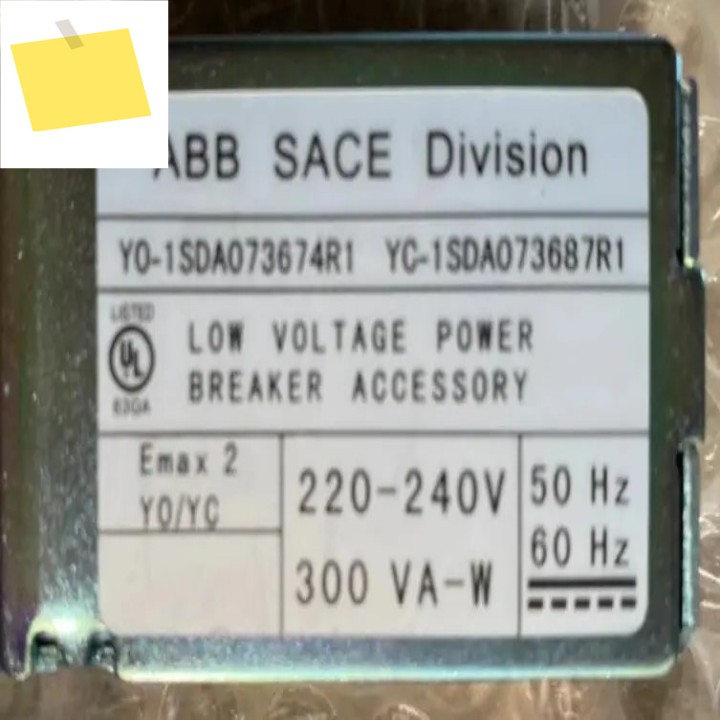 2025.4원래 ABB 회로 차단기 EMAX2 액세서리 개방 코일 YO E1.2.. 220-240Vacdc 제품 이미지