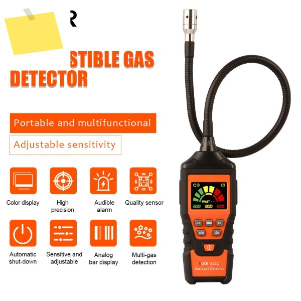 VICTOR 822C lpg 가스 누출 감지기 분석기 공기 테스터 가시적 및 청각 알람 스마트 센서 제품 이미지