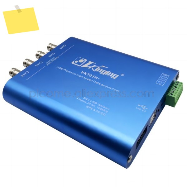 4채널 USB 동기식 수집 카드, 절연형 24비트 ADC IEPE UV MV 102.4Ks 데이터 DAQ Labview Matlab 제품 이미지