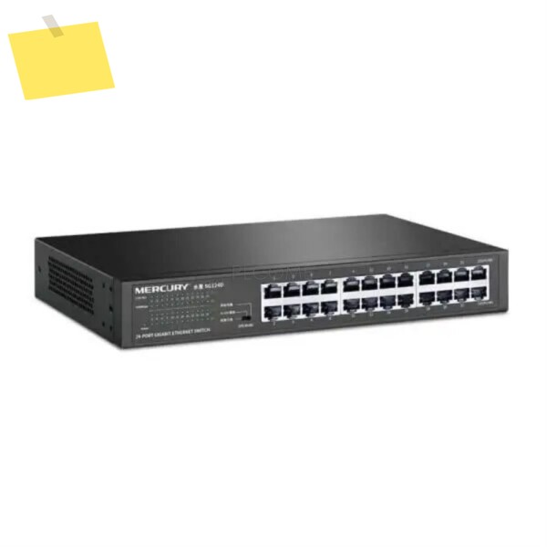 24 포트 네트워크 스위치 MERCURY SG124D 기업용 강철 Din 랙 또는 데스크탑용 기가비트 101001000Mbps RJ45 이더넷 제품 이미지