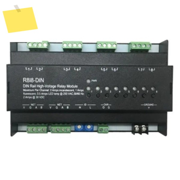 8채널 지능형 릴레이 스위치 RS485 16A 또는 30A APP 장면 제어 지원 Android iOS Control4 Crestron 제품 이미지
