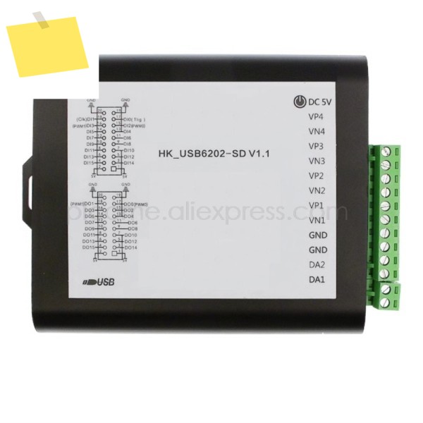 USB DAQ 동기식 데이터 수집 4채널 16비트 차동 아날로그 입력 200Ksps, 4AD 16DI 2PWM labview MATLAB 제품 이미지