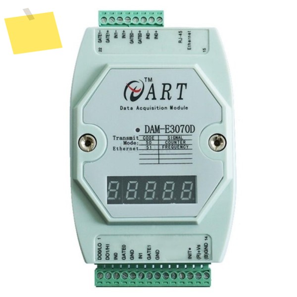 2채널 주파수 카운터 입력 이더넷 Modbus TCP 데이터 수집 모듈 2DO, 32비트 100KHz, LED 디스플레이, Din 레일 제품 이미지