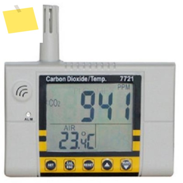 AZ7721 CO2 온도 IAQ 측정기 고정확도 벽 장착형 경고 이산화탄소 레벨 가스 모니터링 9999ppm 제품 이미지