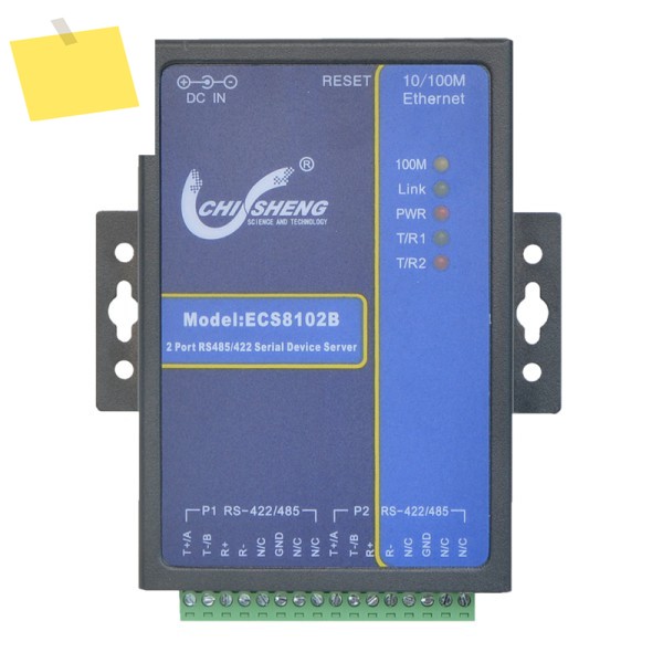 2포트 RS485 RS422-이더넷 변환기 직렬 장치 서버 인터페이스 5VDC 제품 이미지