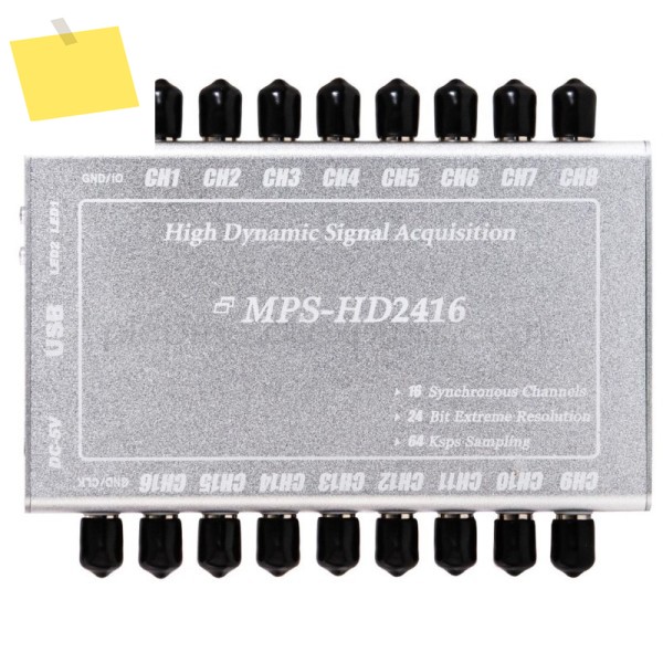 USB DAQ 동기식 16채널 24비트 64Ksps 동적 범위 진동 오디오 신호 수집 ±5V IEPEICP Labview 제품 이미지