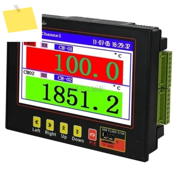1-8 채널 7'' 컬러 종이 없는 레코더 초박형 아날로그 데이터 로깅 USB, RS485 릴레이 이더넷 SMS 알람 옵션 제품 이미지