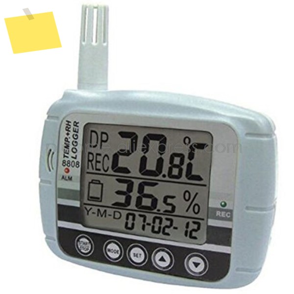 AZ 8808 온도 및 RH% 로거 USB LCD 습도 벽걸이형 실내 공기질IAQ 모니터 제품 이미지