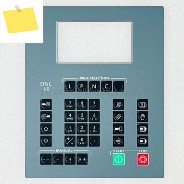 Cybelec DNC60 시스템 컨트롤러용 키패드 멤브레인 전면 오버레이 필름 또는 LCD 스크린 제품 이미지