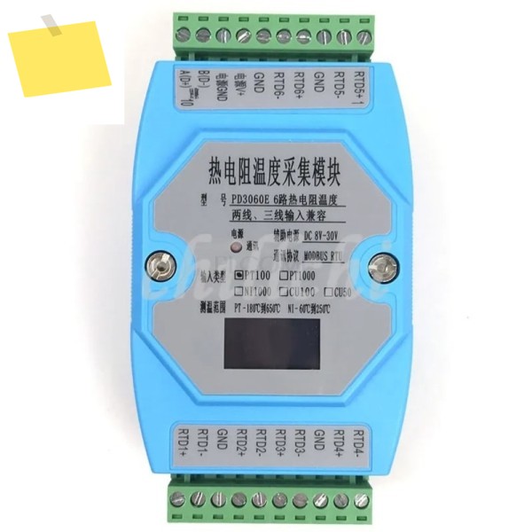 6PT100 비트 온도 입력 획득 모듈, RS485 Modbus DAQ RTD OLED 디스플레이 옵션 제품 이미지