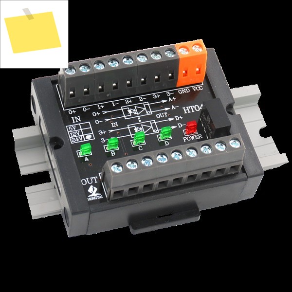 단일 종단 및 차동 컨버터, 4 채널, 10MHz HTL 컬렉터, 펄스 신호 RS422 PNPNPN, PLC 서보 구동 제품 이미지