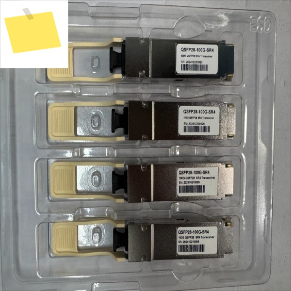 100G 광 모듈용 부품 QSFP28-100G-SR4 멀티 모드 MPO 포트 멜로스와 호환 가능 제품 이미지