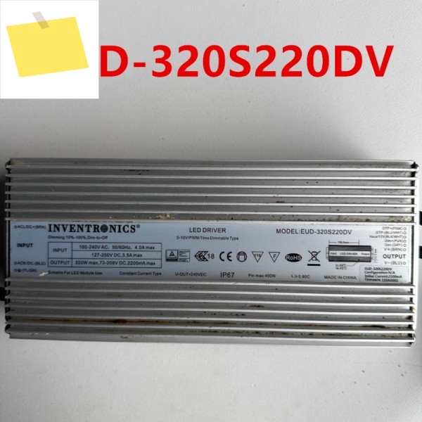 Inventronics 73-208V 전원 공급 장치 EUD-320S220DV 18-52V 용 분해 신품 것처럼 작동 제품 이미지