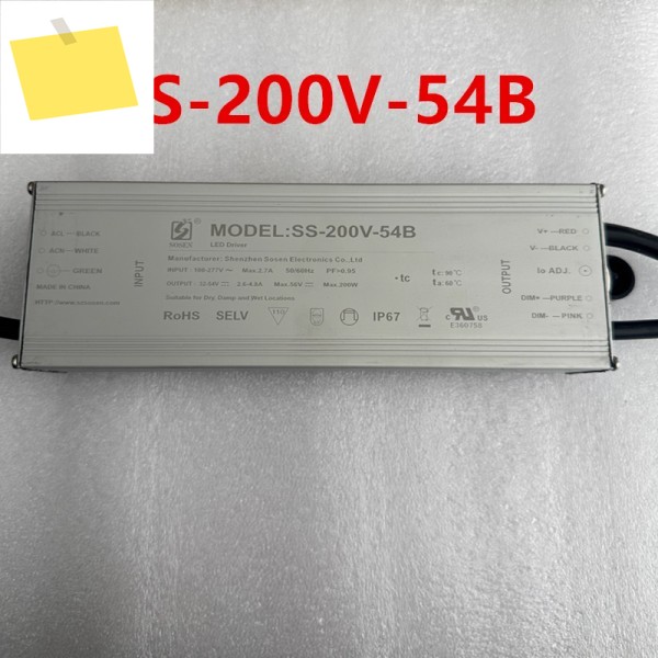 SOSEN 32-54V 200W SS-200V-54B 새 전원 공급 장치 제품 이미지