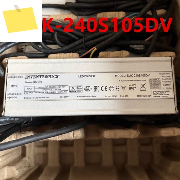Inventronics 114-343V 240W 전원 공급 장치 EUK-240S105DV용 거의 새 미사용 제품 이미지
