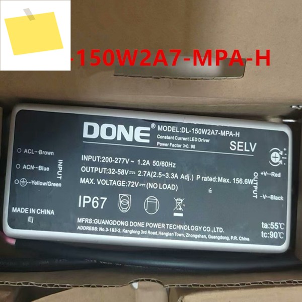 DONE 32-58V 150W DL-150W2A7-MPA-H용 새 전원 공급 장치 제품 이미지