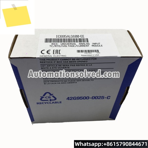 새제품 IC695ALG600-EE 범용 아날로그 입력 전류 모듈 제품 이미지