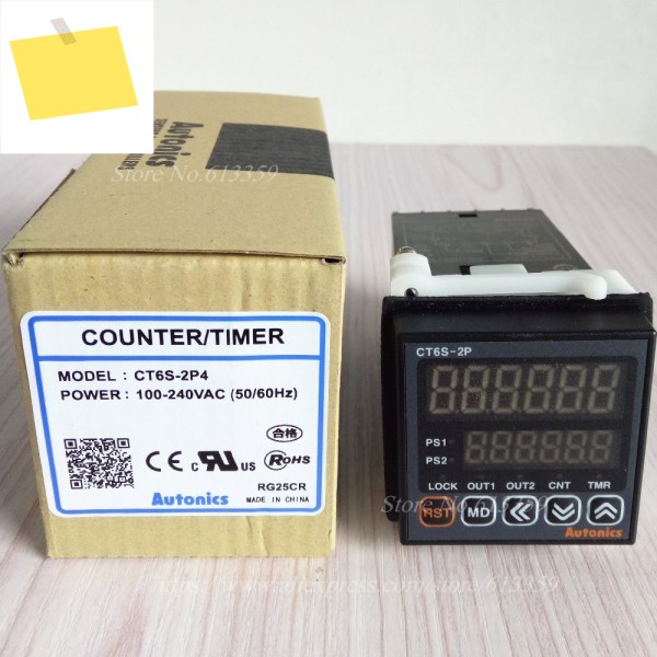 오토닉스 CT6S-2P4 다기능 타이머 카운터 새제품 100-240VAC 50-60Hz 산업용 제품 이미지