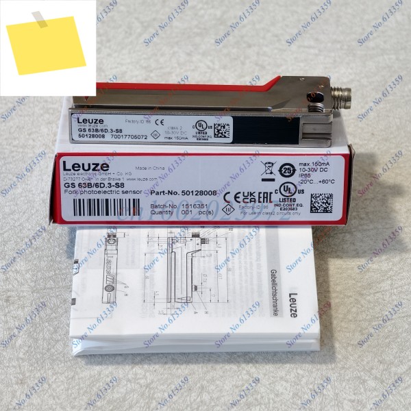 GS 63B6D.3-S8 50128008 LEUZE 컬러 코드 센서 새 제품 제품 이미지