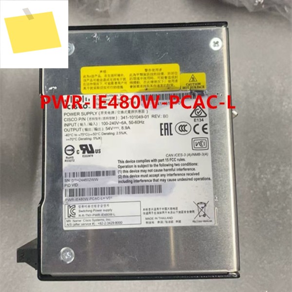 CISCO 54V8.9A 480W PWR-IE480W-PCAC-L 341-101049-01용 원래 전원 공급 장치 분해 새것처럼 작동 제품 이미지