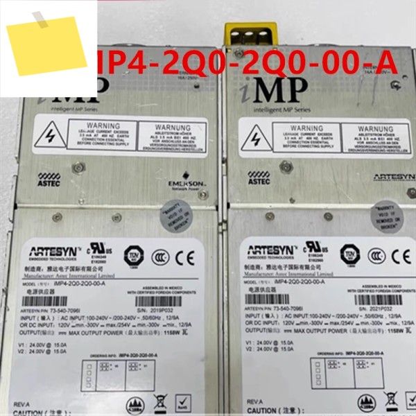 ARTESYN 1158W iMP4-2Q0-2Q0-00-A 73-540-7096I용 분해 원래 전원 공급 장치 1개 새것처럼 작동합니다 제품 이미지