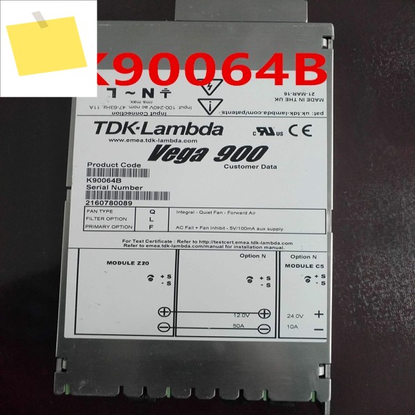 TDK-LAMBDA VEGA 900 거의 새 전원 공급 장치는 새것처럼 작동합니다 제품 이미지