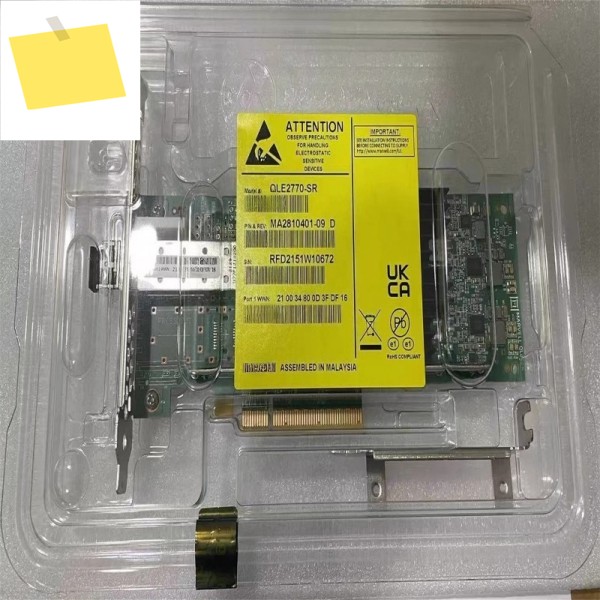 부품은 신품 Qlogic QLE2770-SR 32Gb 단일 포트 FC 파이버 카드 HBA 메모리 적합합니다. 제품 이미지