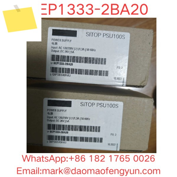 6EP1333-2BA20 신품 SITOP PSU100S 24 V5 A 안정화 전원, 공급 입력: 120230 V 제품 이미지