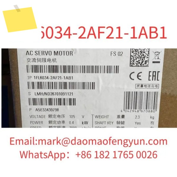 1FL6034-2AF21-1AB1 신품 SIMOTICS S-1FL6 작동 전압 230V 3AC Pn=0.4kW 제품 이미지