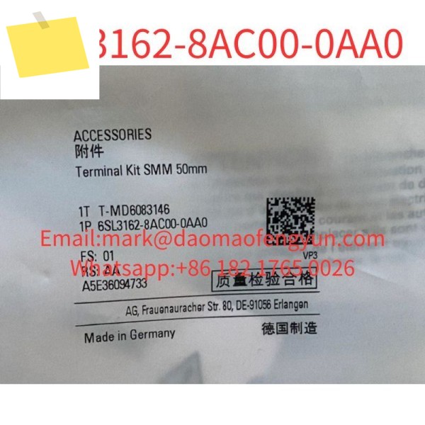 6SL3162-8AC00-0AA0 신품 SINAMICS S120 터미널 키트 단일 모터 모듈 50mm C-D-TYPE 제품 이미지