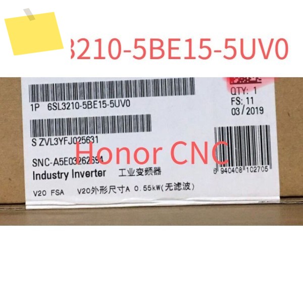 6SL3210-5BE15-5UV0 SINAMICS V20 380-480V 3 AC -15+10% 47-63Hz 정격 전력 0.55kW 제품 이미지