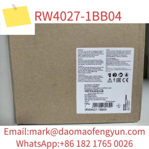 3RW4027-1BB04 신품 SIRIUS 소프트 스타터 S0 32 A, 15 kW400 V, 40 ° C 200-480V ACDC 나사 단자 제품 이미지