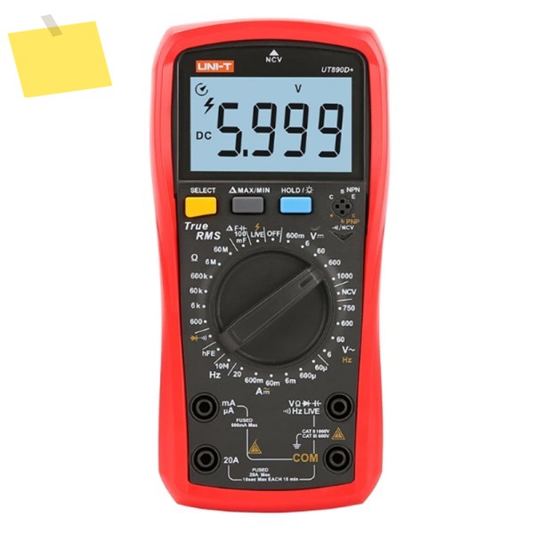 UNI-T UT890D+ True RMS 디지털 멀티미터 AC DC 전압 전류 측정기 저항 커패시턴스 주파수 LCD 제품 이미지