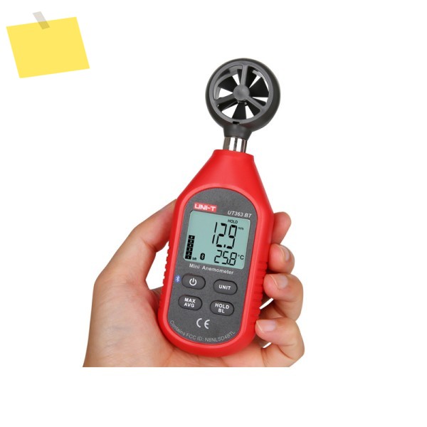 UNI-T UT363BT 풍속 테스터 디지털 미니 센서 LCD 백라이트 0-30 메터초 온도 Anemometro 제품 이미지