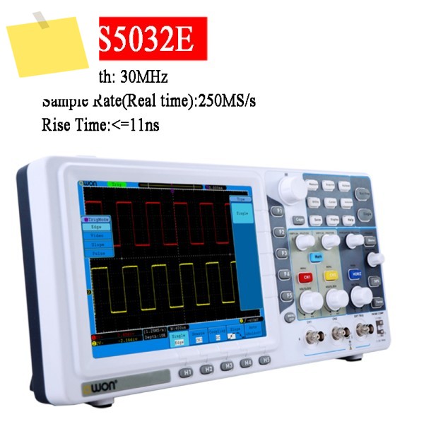 OWON SDS5032E 2+1 채널 디지털 데스크탑 오실로스코프 30 MHz 250 MSas 10K pts 8 비트 제품 이미지