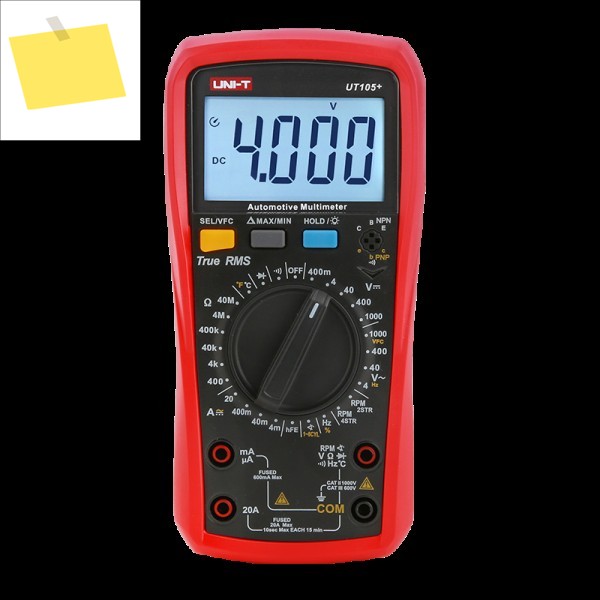 UNI-T UT105+ 자동차 멀티미터 테스터 디지털 전문 전류 전압 주파수 LPF SEL VFC 제품 이미지