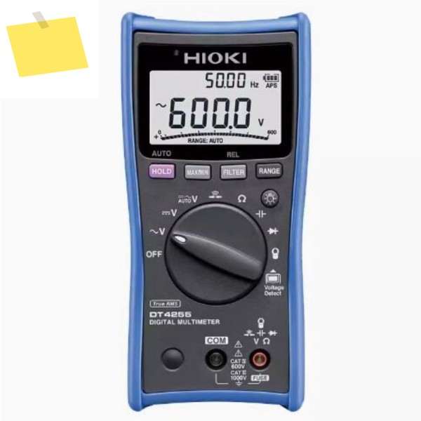 HIOKI DT4255-30 디지털 멀티미터 퓨즈 보호 단자 포함 혹독한 작업 환경에 이상적 제품 이미지