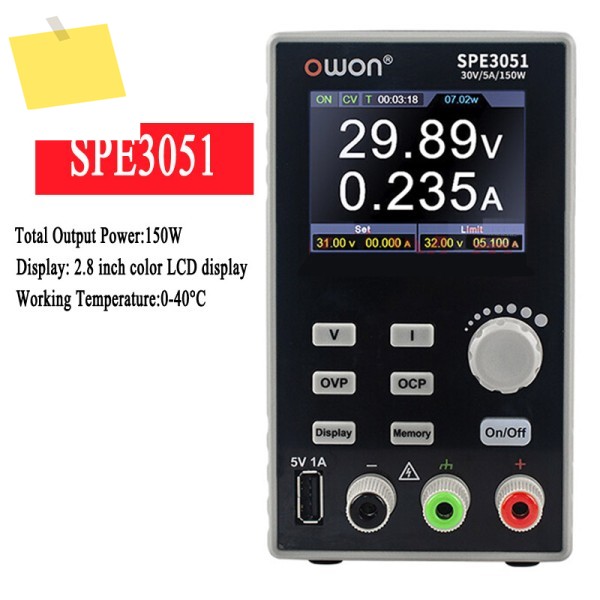 OWON SPE3051 프로그래머블 DC 전원 공급기 디지털 전압 조절기 전자 제품용 제품 이미지