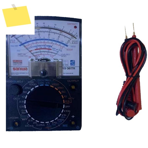 SANWA YX-361TR 아날로그 멀티미터, 포인터 다기능다범위 온-오프 체크배터리 체크 제품 이미지