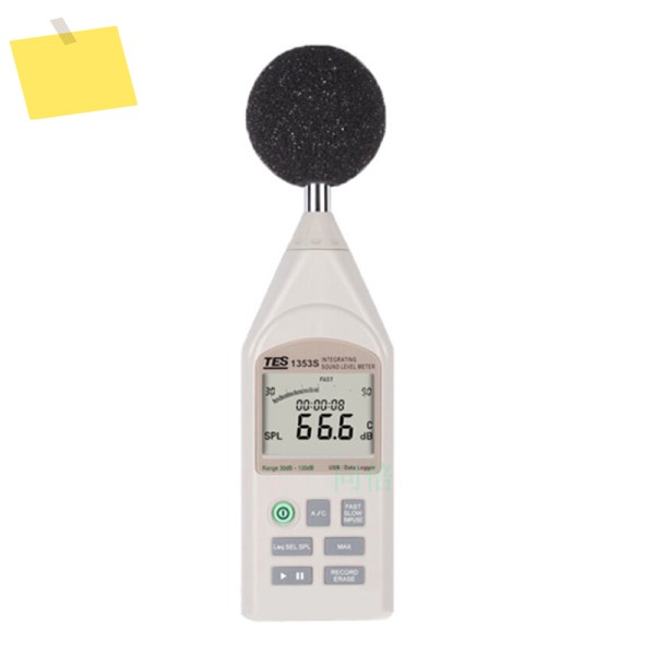 TES-1353S 통합형 소음 측정기USB 30에서 130dB까지 5개 범위, 임펄스느린 동적 특성, A&C 주파수 제품 이미지