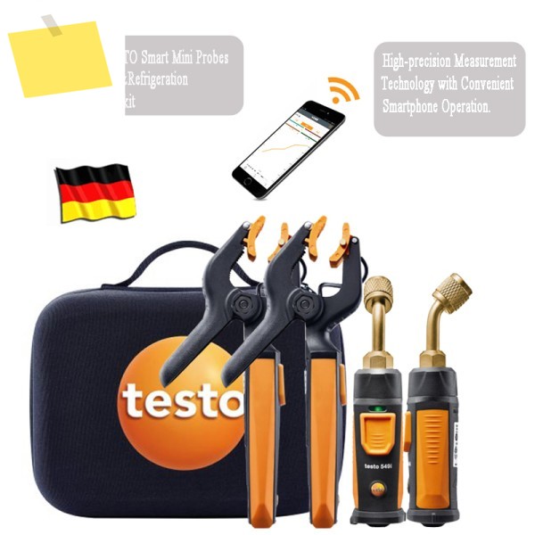 Testo 0563 0002 10 스마트 프로브 AC 및 냉동 키트 2pcs 115i 2 549i 무선 Bluetooth 호환 제품 이미지