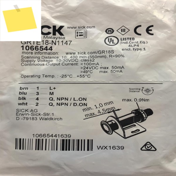 1PC SICK 신품 광전 센서 GRTE18-N1147 또는 제품 이미지