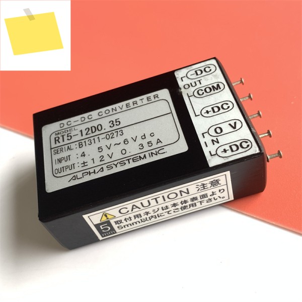 RT5-12D0.35 수입 전력 변환 모듈 5V를 포지티브 및 네거티브 12V 0.35A 으로 제품 이미지