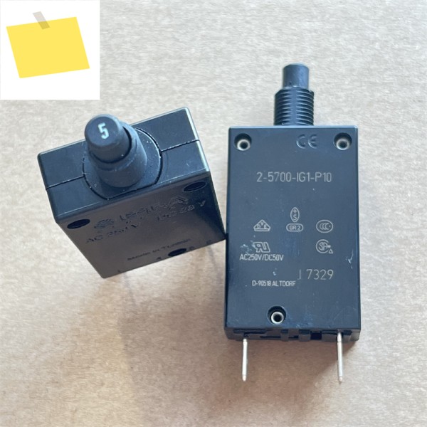 1pcs 2-5700-IG1-P10-5A 수입 E-T-A 회로 차단기 스위치 5A 과전류 보호기, 전자 부품 제품 이미지