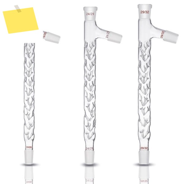 250mm 조인트 1924293, Wechsler 분획 컬럼, 분기 플러그가 있는 스파이크 모양의 증류 튜브 가시 제품 이미지