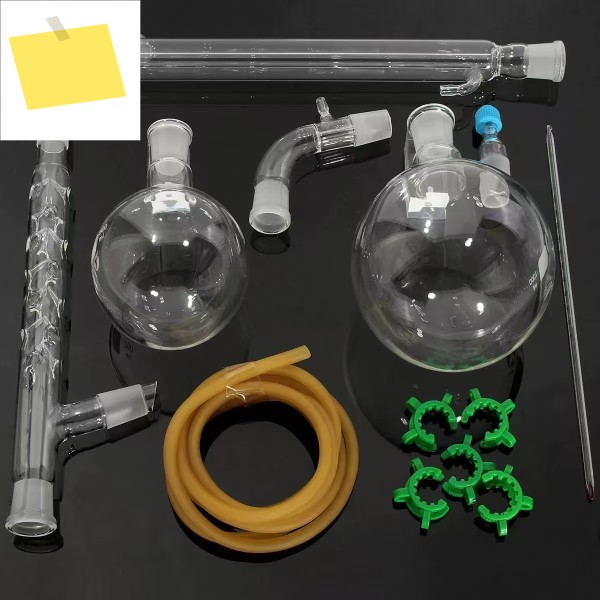 【13개 세트】5001000ml, 2429, 유리 스틸, 실험실 증류 장비 화학 제품 키트 ?? ???