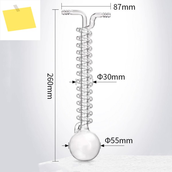 포화 증기압 뱀 모양의 콜드 트랩, 볼 직경 55mm, 측정 장치 제품 이미지