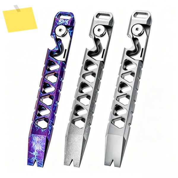 TIBROMTACK 티타늄 다기능 EDC 도구, 일상 휴대용 컴팩트 포켓 가볍고 내구성이 뛰어난 5등급 Co 제품 이미지